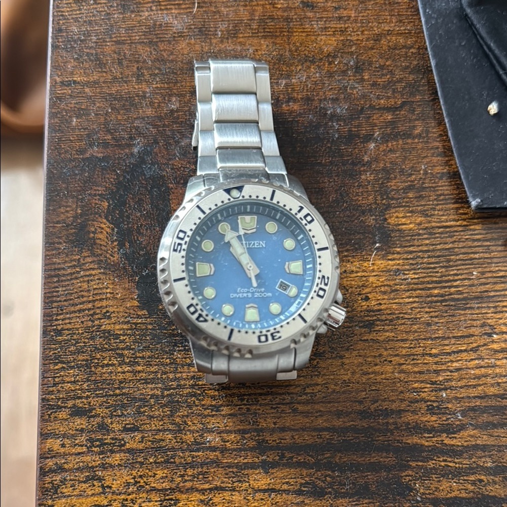 Citizen Blue Dial Silver Band Watch